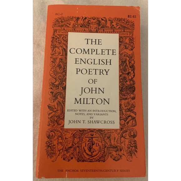The Complete English Poetry of John Milton Edited by John Shawcross VTG 1963 PB - Picture 1 of 4
